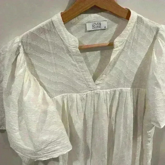 Love & Divine Women’s Oversize 100% Cotton Boho Style Dress Size M - Picture 3 of 6